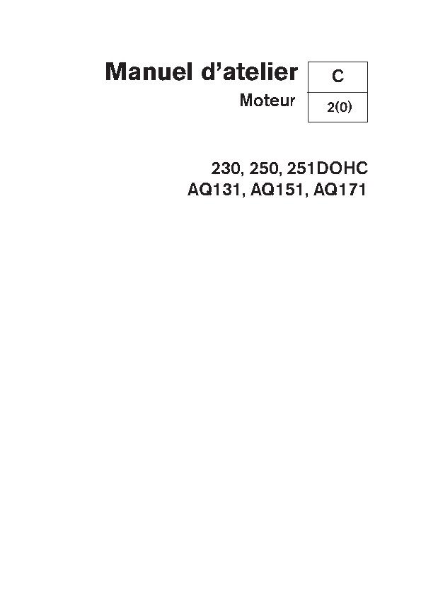 7732033 M.ATELIER 230-250-251 & 131-151-171 Moteur